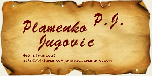 Plamenko Jugović vizit kartica